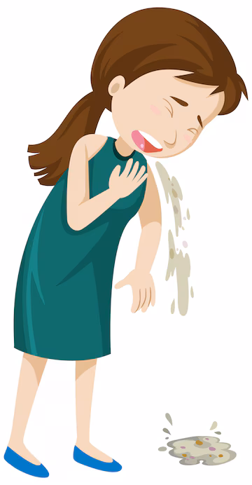 Dr. Pramila Srivastava attending to a child